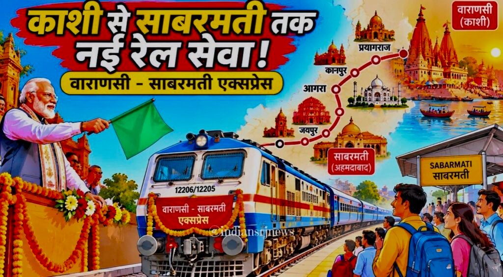 वाराणसी-साबरमती एक्सप्रेस आज से शुरू: पीएम मोदी दिखाएंगे हरी झंडी,